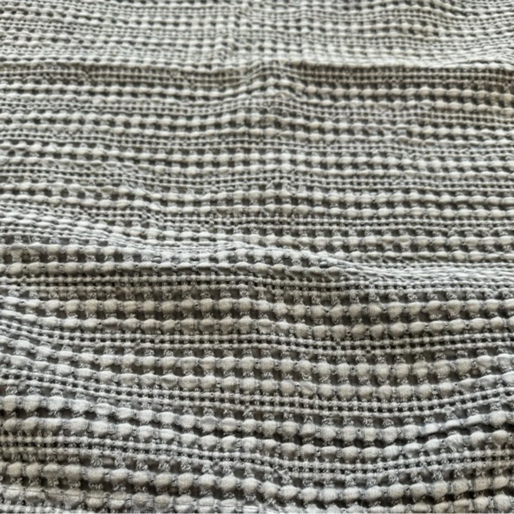2 x Pottery Barn‎ Honeycomb Textured Grey Euro Pillow Covers 26 x 26